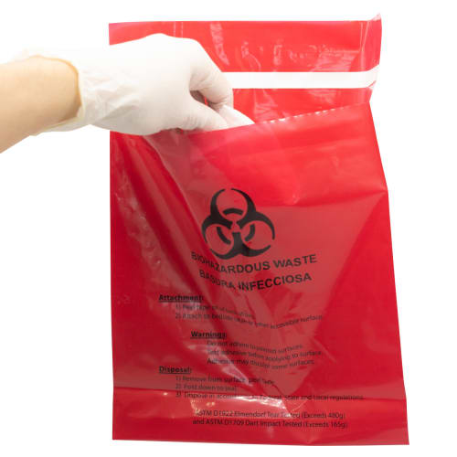 Bolsas para Residuos de Riesgo Biológico con Adhesivo Lighthouse, Pequeño